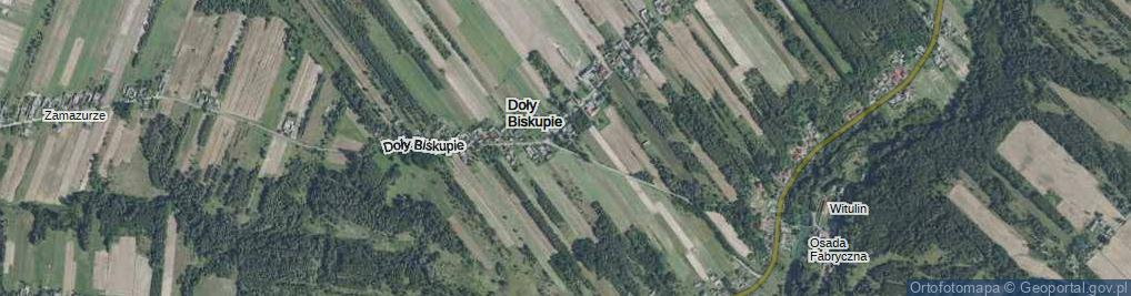Zdjęcie satelitarne Doły Biskupie ul.